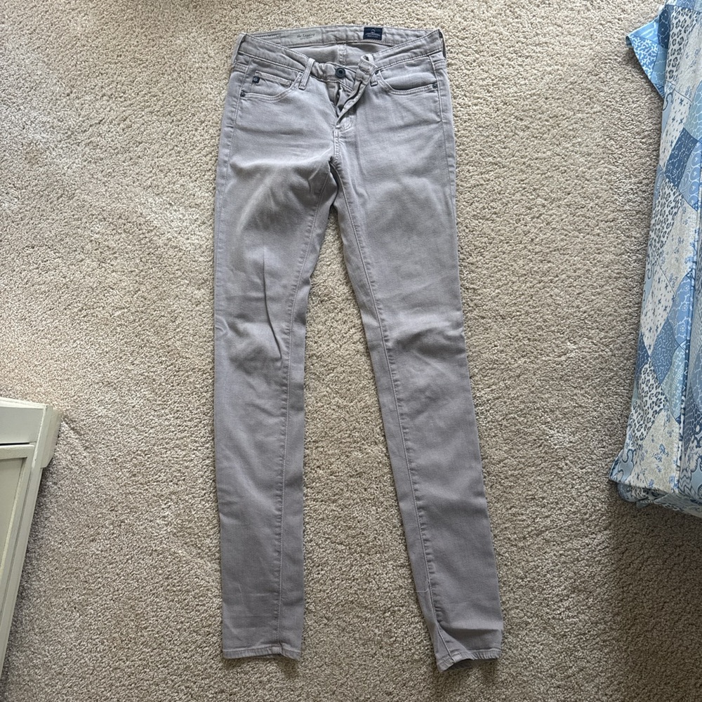 AG Adriano Goldschmied Women's Skinny Jeans in Light Gray